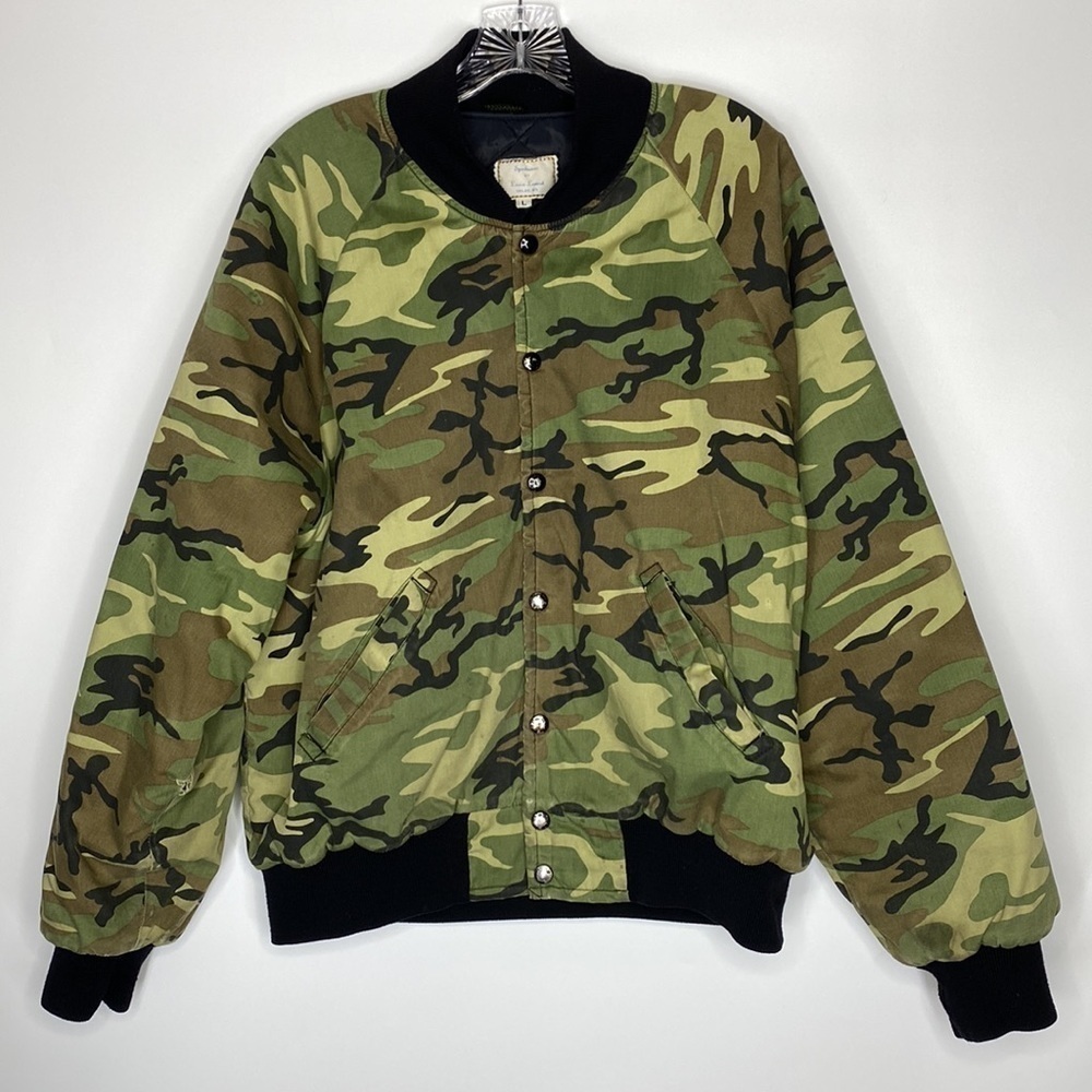 Vintage Sportswear By Louise Lessard Camo Quilt Lined Jacket Large